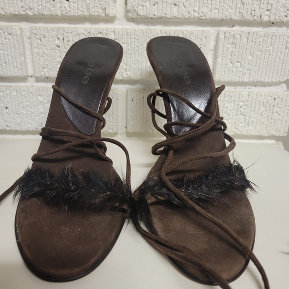 Bebe brown suede heels size 7.5 - Picture 4 of 4